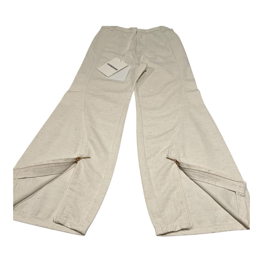 NAMESAKE Women's Wide-Leg Jeans Cream Mache Size M Italy Made NWT